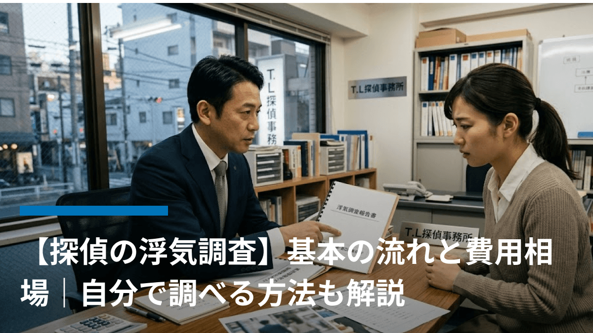 【探偵の浮気調査】基本の流れと費用相場|自分で調べる方法も解説