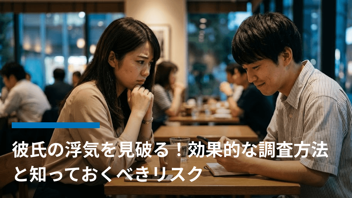 彼氏の浮気を見破る!効果的な調査方法と知っておくべきリスク